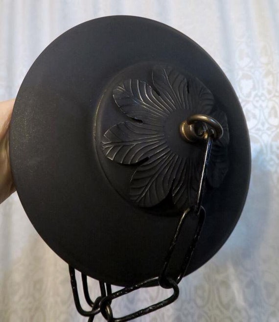Black Ceiling Canopy Lamp Medallion 8" French Emp… - image 6
