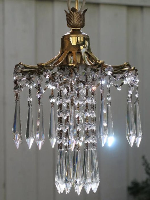 Palm Ceiling With Canopy Set Chain Lamp Brass Cha… - image 2