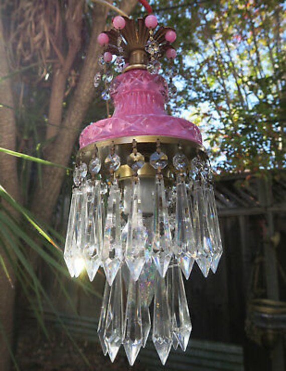Vintage Rose Pink Lady Cupcake Glass Opaline Crystal Brass - Vintage Pink Glass Lady Lamp Vintage Rose Pink Lady Cupcake Glass Opaline Crystal Brass - Vintage Pink Glass Lady Lamp