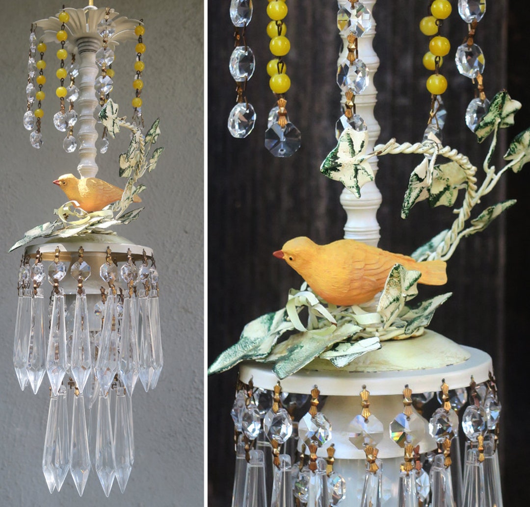 Ancien Jouet Oiseau En Tôle Mécanique – Chant, Multicolore, Russie / St-Pétersbourg