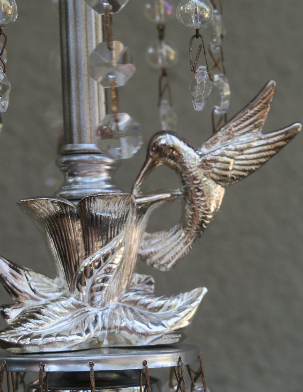 Silver Hummingbird Paradise Bird Ceiling Mount Install With