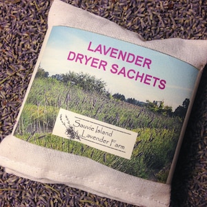 Eco-Friendy Lavender Dryer Bags - Set of 2 - Reusable, Natural Muslin, Organic Lavender