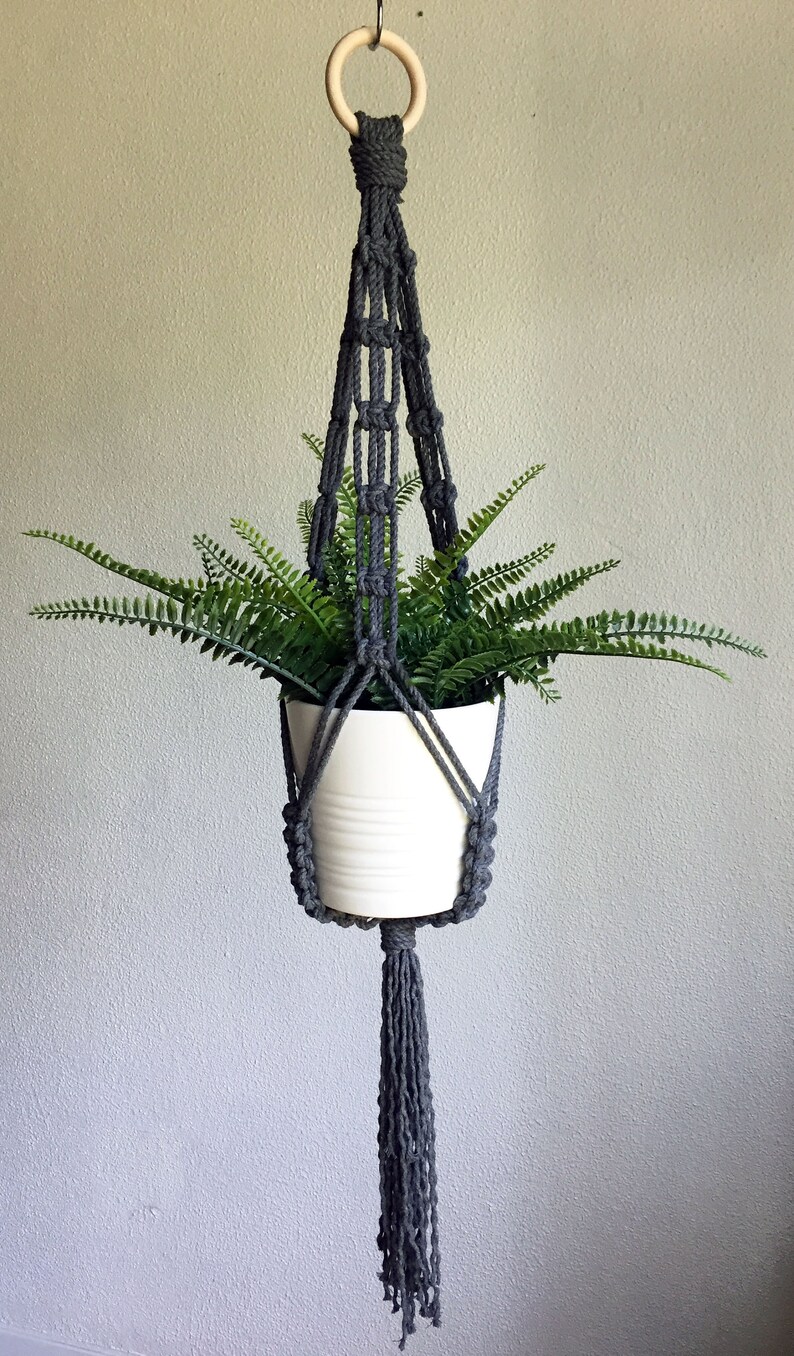 Macrame Plant Hanger / Chain Plant Hanger / Macrame Pot Etsy
