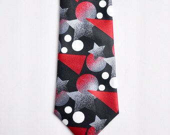 American Patriot Stars and Stripes 80s 90s Y2K Tie, Buckingham, Novelty Tie, Fourth of July, Independence Day, Politician Tie USA