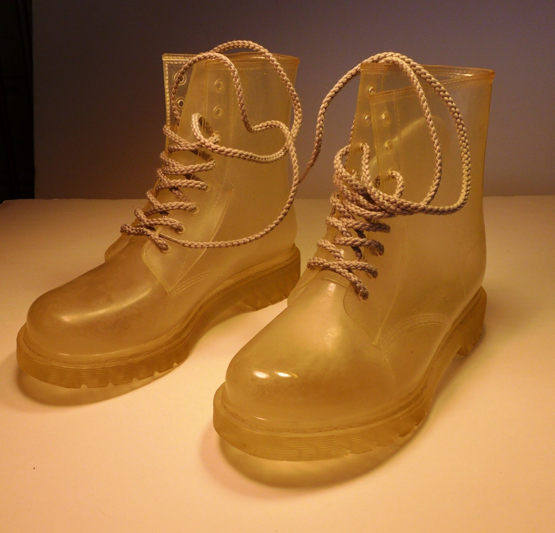 Clear Plastic Boots Size 8 Etsy