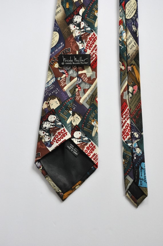 90s Lawyer Silk Tie by Nicole Miller, Power of At… - image 3