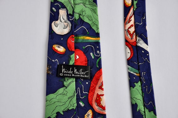 Nicole Miller 1992 Vegetable Medley Tie, Bell Pep… - image 4