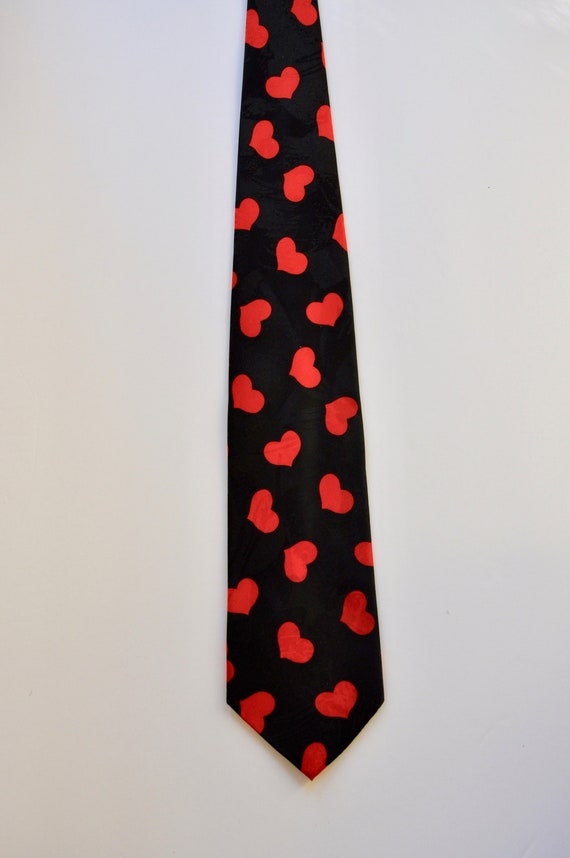 Hearts Novelty Silk Tie by Surrey, Valentine's Da… - image 3