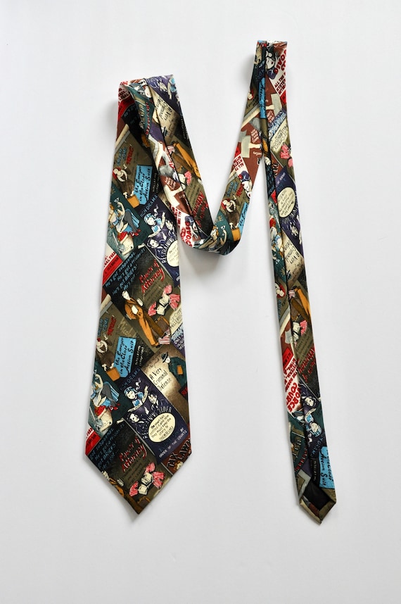 90s Lawyer Silk Tie by Nicole Miller, Power of At… - image 2