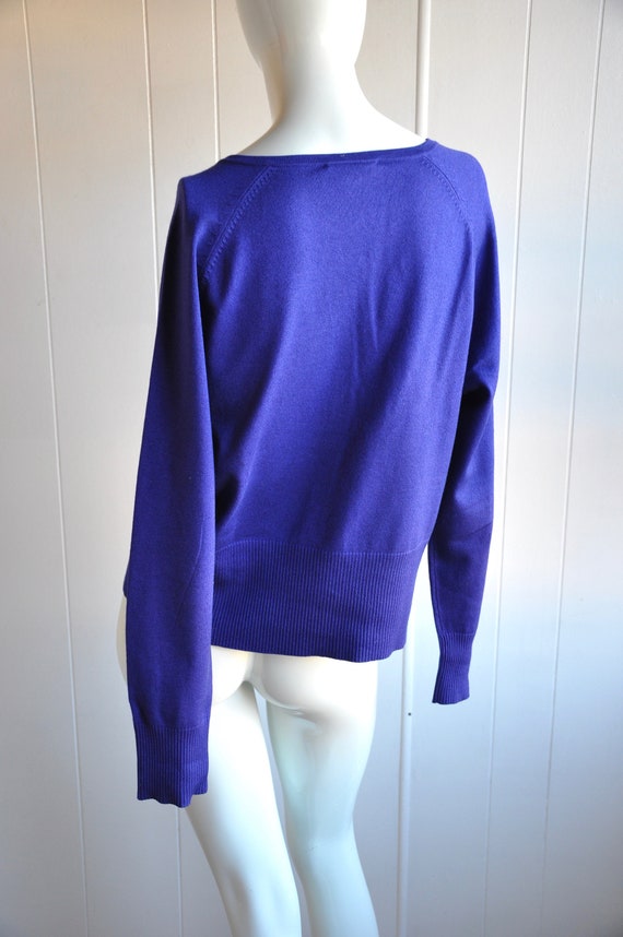 Pendleton Purple Cardigan Wool Sweater with Pocke… - image 3