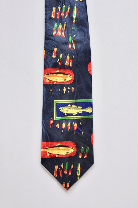 Beverly Hills Polo Club Prize Framed Fish Tie, Ti… - image 1