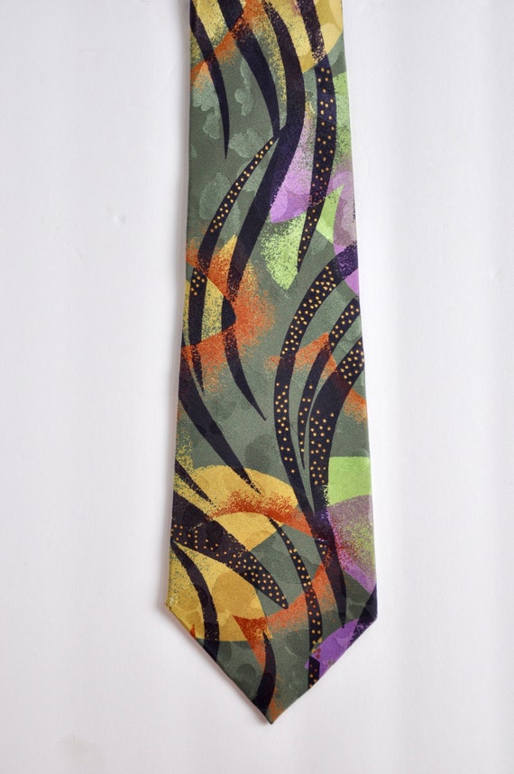 Lord & Taylor Safari Hawaiian Style Silk Tie, 1980