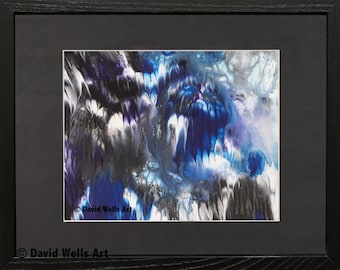 Altered State -- Abstract Acrylic & Ink Mixed Media on Paper 8x10 in. Framed