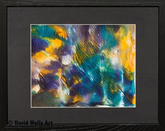 Fantastic Dream -- Abstract Acrylic & Ink Mixed Media on Paper 8x10 in. Framed