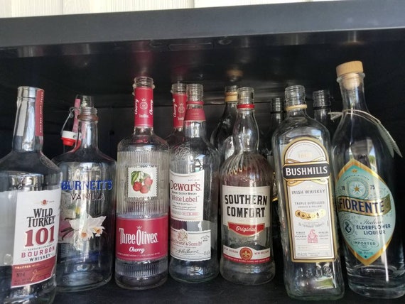 Empty Liquor Bottles Your Choice Of 3 Fancy Shapes And Etsy