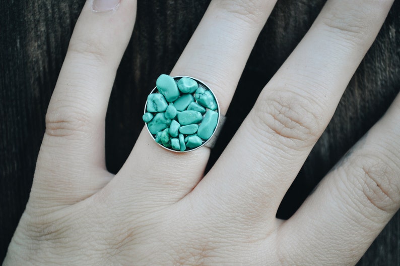 Dyed Magnesite Adjustable Ring