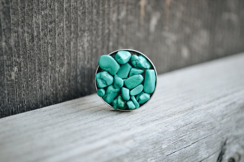 Dyed Magnesite Adjustable Ring