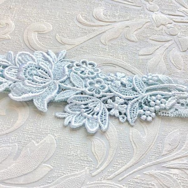 Blue Lace Bridal Garter, Elegant Wedding Lingerie