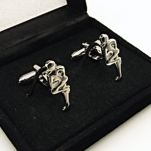 Pin up Girl Cufflinks, Model Cufflinks, Pin up Cufflinks, Men&#39;s Cufflinks, Gift for men, Sports Cufflinks