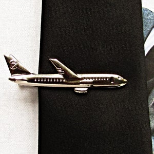 Airplane tie clip, Wedding tie clip, Tie clip, Pilot gift, Pilot tie clip, Airliner tie clip, Plane tie clip