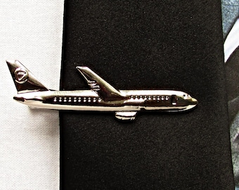 Airplane tie clip, Wedding tie clip, Tie clip, Pilot gift, Pilot tie clip, Airliner tie clip, Plane tie clip