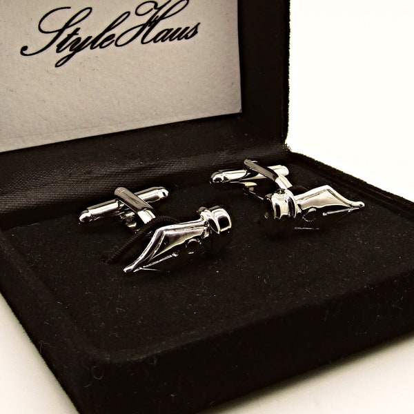 Pen Nib Cufflinks, Fountain Pen Cufflinks, Cufflinks for Men, Gift for men, ink Pen Cufflinks, Cufflinks Gift