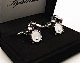 Drum kit Cufflinks, Music Cufflinks, Drum Cufflinks, Men's Cufflinks, Gift for men, Drum set Cufflinks