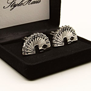 Mazzo di carte gemelli, gemelli di nozze, gemelli dello sposo, gemelli asso di carte, gemelli da uomo, gemelli di carte da gioco,