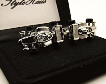 Racing Car Cufflinks: Motor Racing Groom's Gift For Him