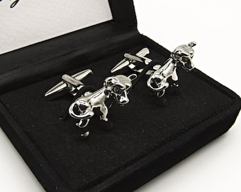 Bull Cufflinks, Wedding Cufflinks, Groom's Cufflinks, Men's Cufflinks, Animal Bull Cufflinks, Cufflinks