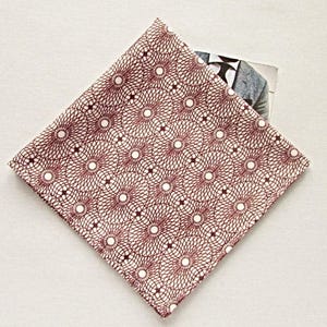 Braunes Geometrisches Einstecktuch, Geometrisches Einstecktuch, Hochzeit Einstecktuch, Bräutigam Einstecktuch