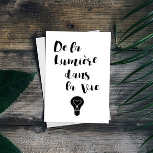 Carte postale Hygge "De la lumière dans la vie", Post Card Positive