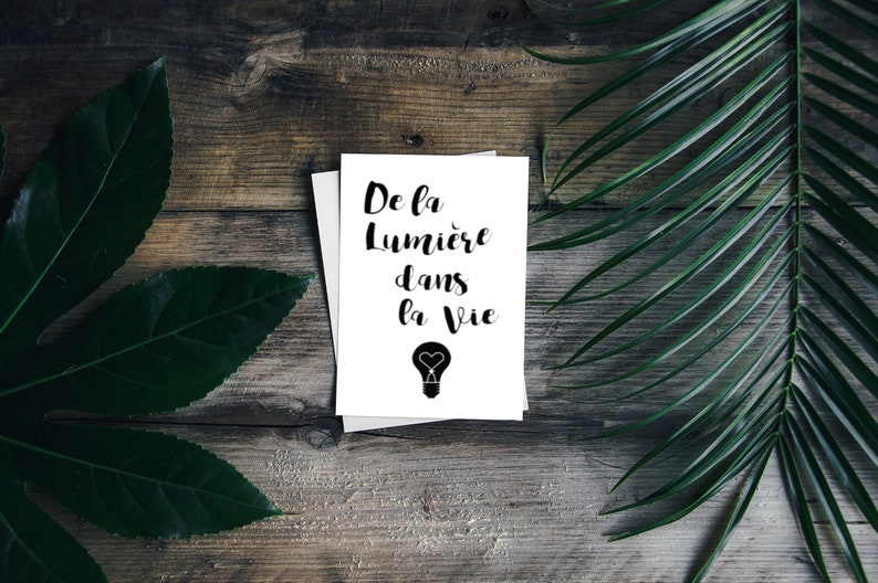 Post Card Positive Map postcard Hygge of light in life