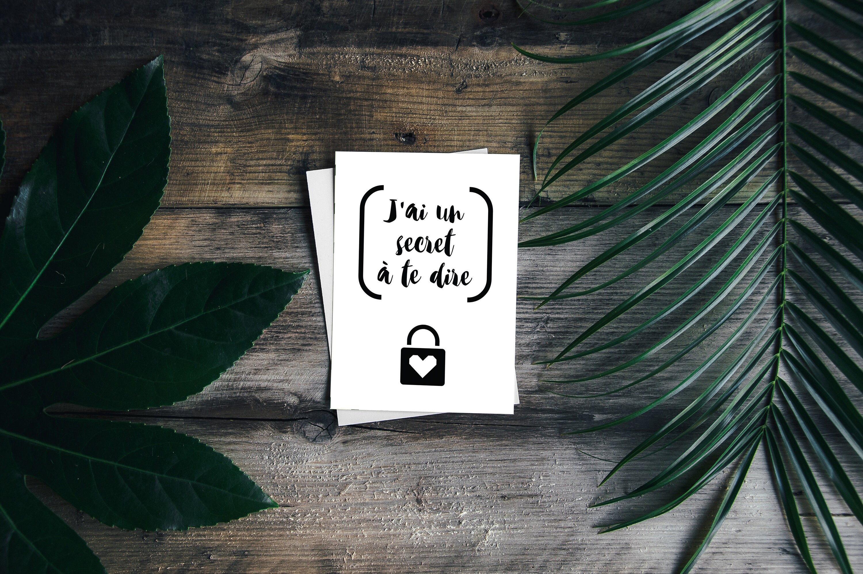 Carte postale J'ai un secret à te dire | Etsy