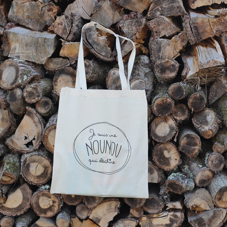 Tote Bag I/'m a Tearing NOUNOU NOUNOU Gift Cotton Reusable Bag Trendy Accessory Original Gift Christmas
