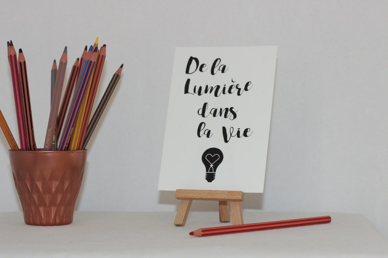 Post Card Positive Map postcard Hygge of light in life