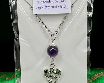 Crystal Dragon Gemstone Necklace