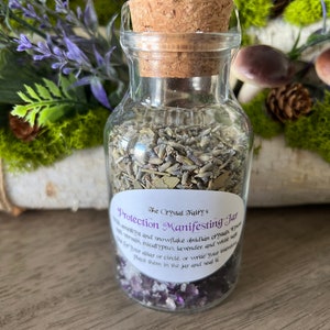 Protection Manifesting Spell Jar // Spell Jar // Manifestation Jar //