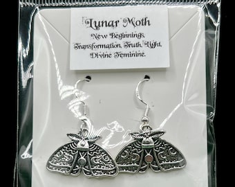 Lunar Moth Earrings