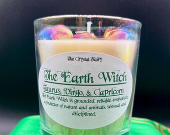 The Earth Witch Candle, Zodiac Candle, Taurus, Virgo, Capricorn