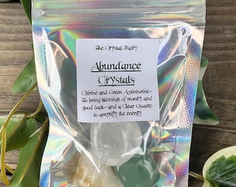 Paquete de cristales de abundancia // Manifiesta abundancia // Atrae dinero