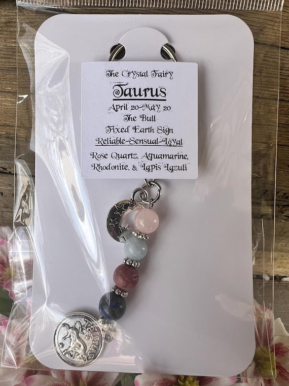 Taurus Zodiac Keychain // Zodiac Gifts // Taurus Keychain