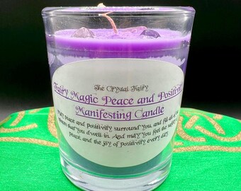Fairy Magic Peace and Positivity Manifesting Candle