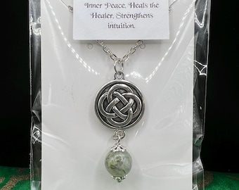 Celtic Knot Crystal Gemstone Necklace