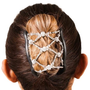 Gift for Her, Beaded Hair Accessory for Women and kids, Hair Accessory for Average and Thick Hair, Hair Clip, Hair Bun Holder, Updo, Elastic