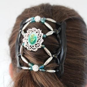 Decorative Beaded Hair Clip, Hair Combs To Hold Hair Up, Elastic Hair Combs, Magic Hair Clip, Hair Jewelry, Gift For Mom, Wedding Hair Clips