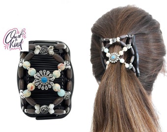 One of A Kind Haarschmuck für Frauen und Mädchen, Schmetterling Zauber clip für dicke oder dünne Haare, Instant Bun, Updo, Krallen clip Ersatz