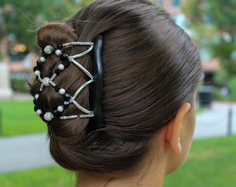 Handmade Beaded Hair Clip, Fancy Combs, USA