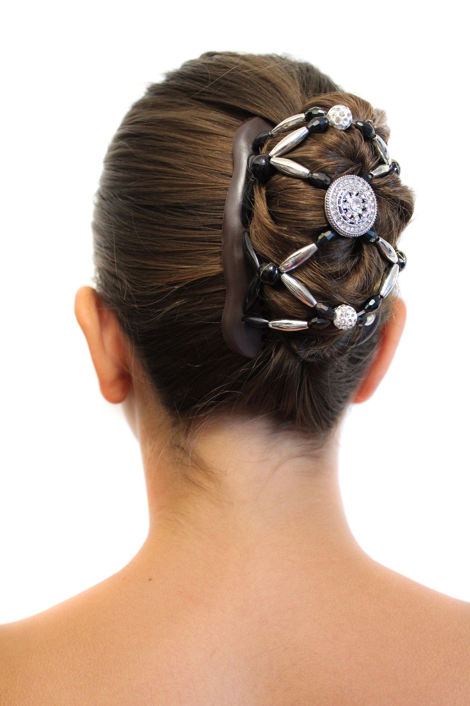 FANCY COMBS Premium Beaded Stretchy Double Hair Comb Clip bun Etsy