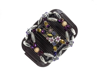 Hair Accessories, Hair Clips for Women and Girls, Double Hair Comb for Thick, Thin, Long and Short Hair, Bun Holder, Ponytail, Elastic Combs